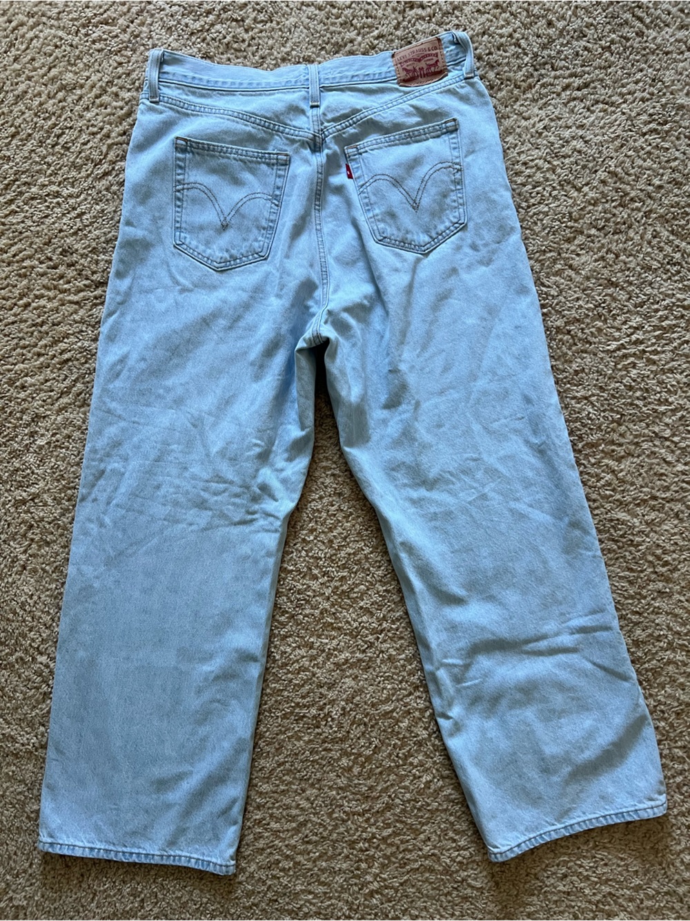 Levi’s High Waisted Light Blue Wash Straight Jeans 32 - Picture 3 of 12